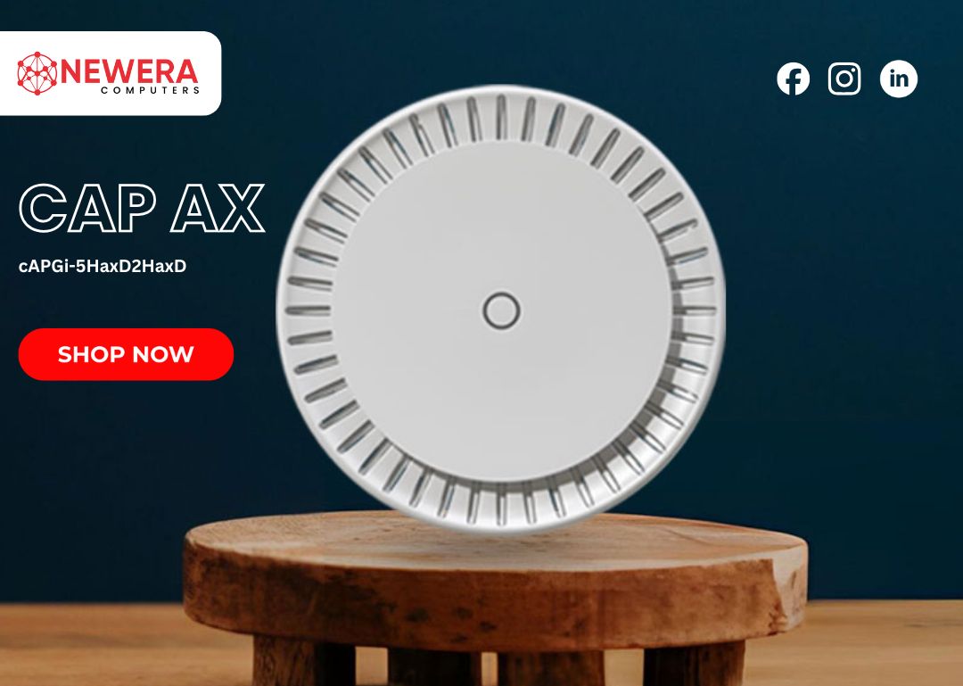 MikroTik CAP Ax - Point D'Accès Wi-Fi 6 AX Dual Band 2.4/5GHz Gigabit